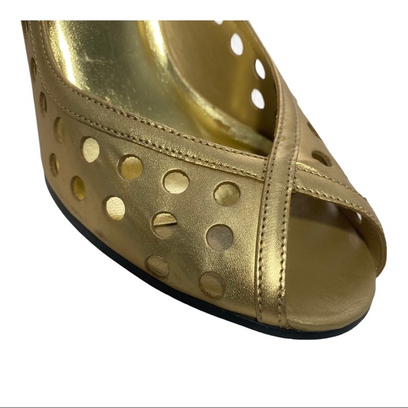 Rampage gold metallic leather heels Janis 8.5 - Picture 12 of 13